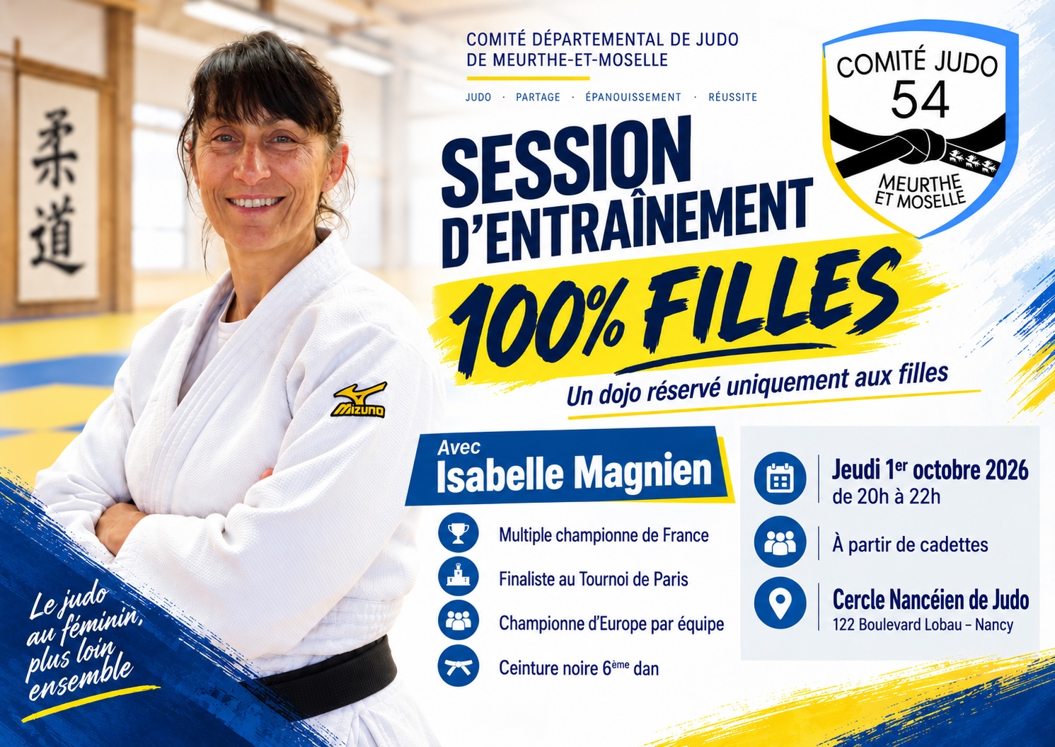 Une soirée 100 % filles au Cercle Nancéien de Judo !